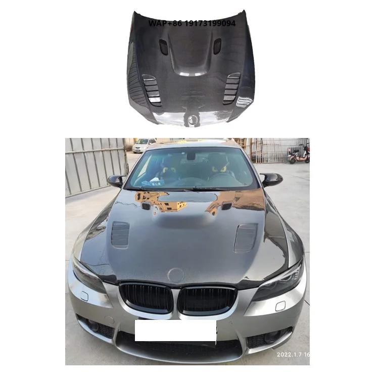 

High Quality Car Bumpers V Style Engine Hood Carbon Fiber Hoods for BMW-3 Series E92 E93 2007-2012