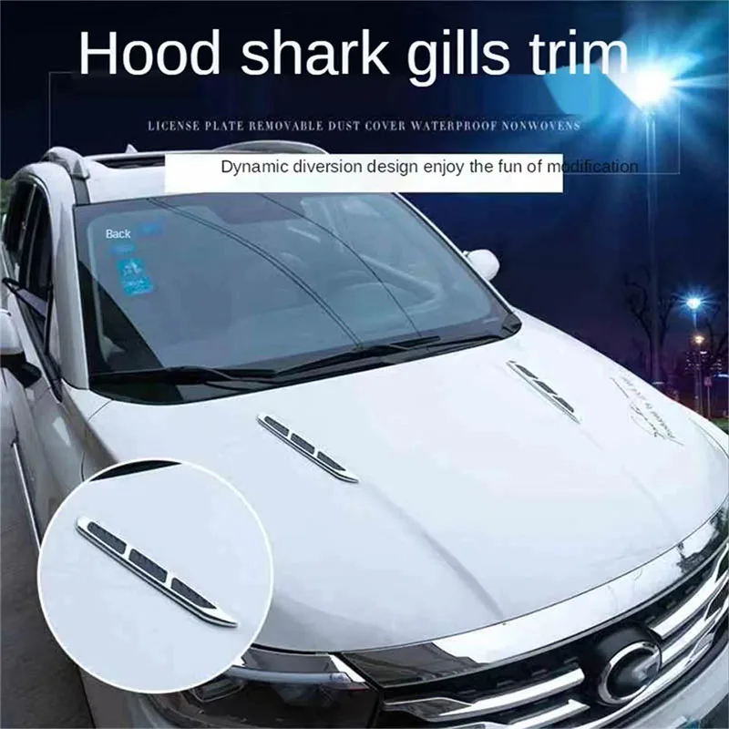 Car shark gill simulation air outlet side air outlet hood decoration vent door car decoration modified car stickers