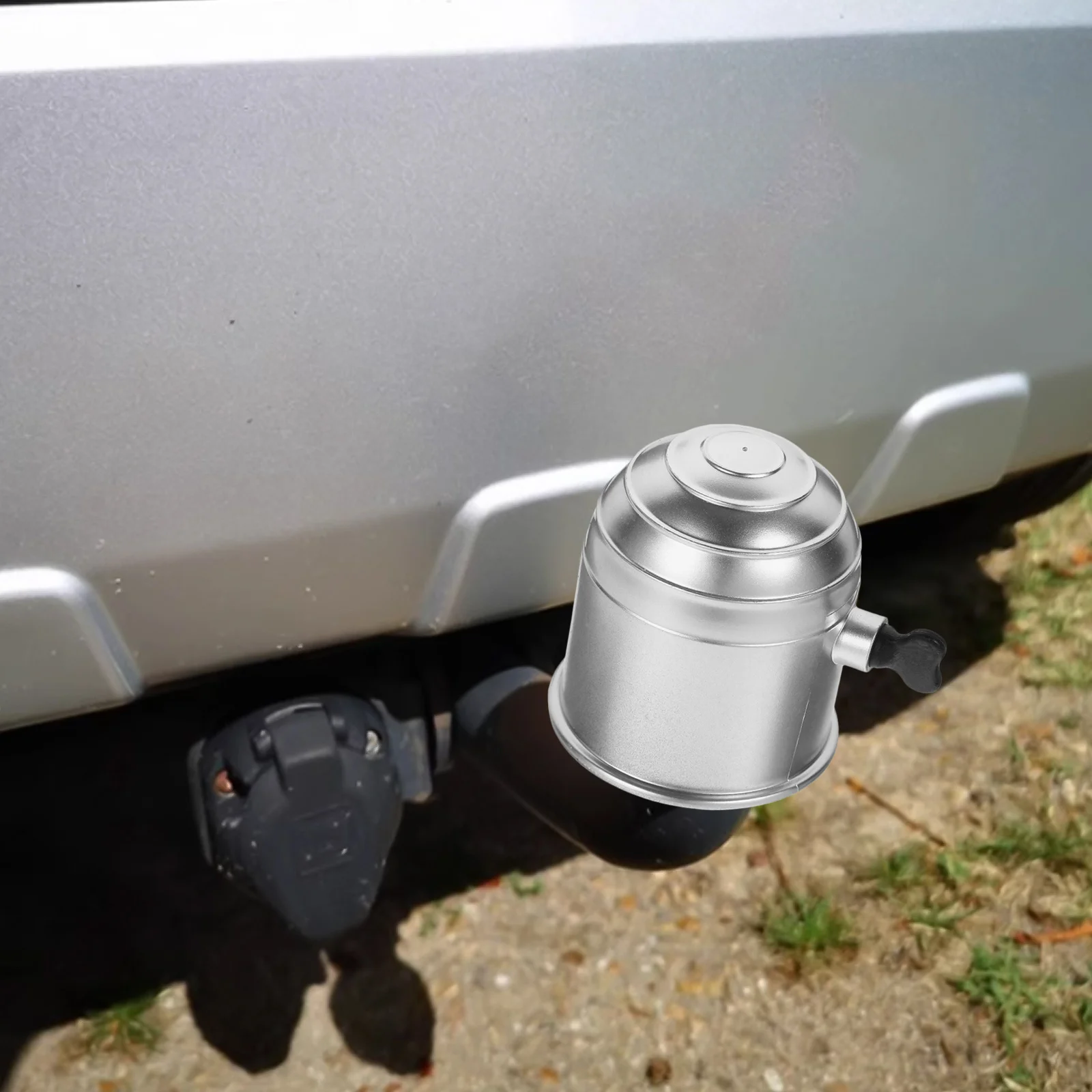 

Protective Cap for Tow Ball Cover Rv Trailer Hitch Camping Pad Towing Plug Covers Black Spiral Button Design Compatible RVs