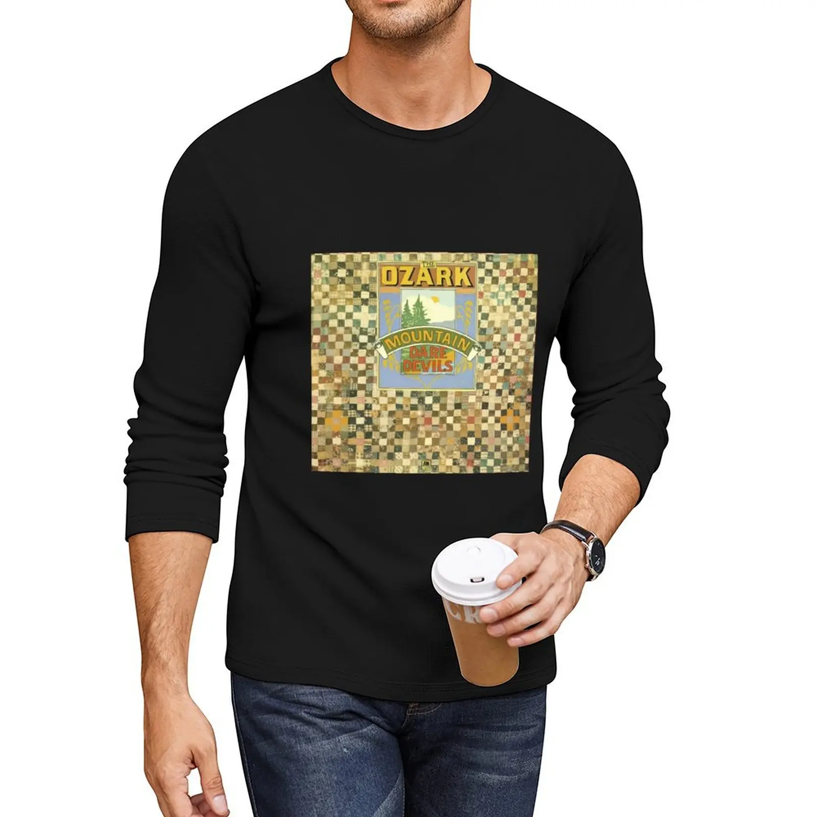 Ozark Mountain Daredevils album cover Long T-Shirt blank t shirts tshirts for men