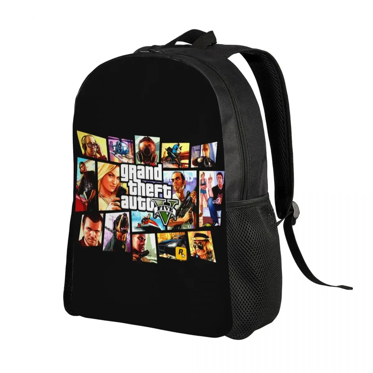 Grand Theft Auto Adventure Game Travel Backpack Men Women School Computer Bookbag GTA College Student Daypack Bags