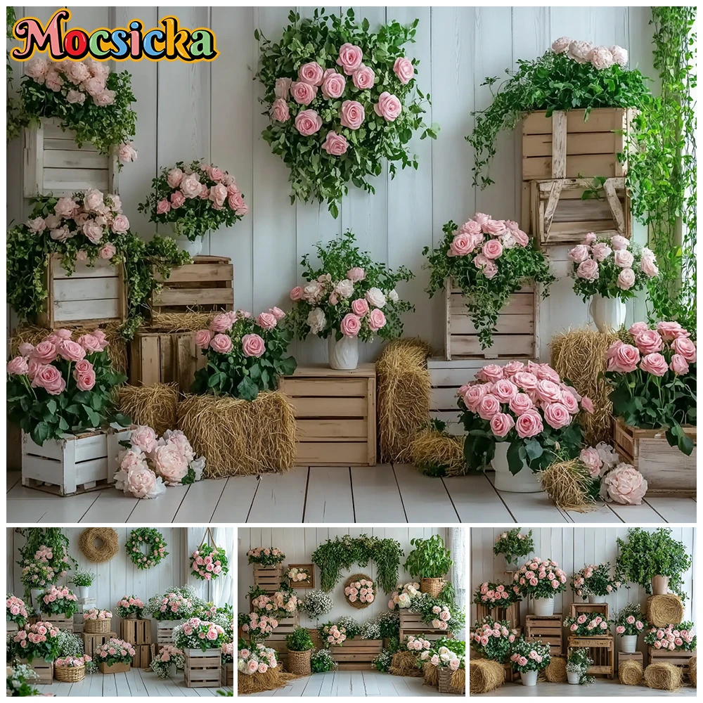 

Mocsicka Photography Background Spring Flowers Wallpaper Decoration Adult Wedding Child Birthday Portrait Backdrop Studio Banner