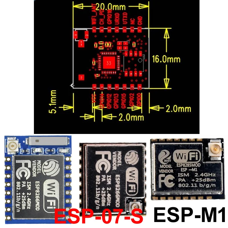 ESP-01 ESP-01S ESP-01F ESP-07 ESP-07S ESP-12 ESP-12E ESP-12F ESP-12S Serial WIFI Bluetooth Wireless Module For Arduino Nano UNO