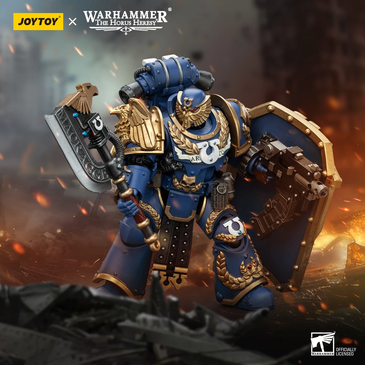 JOYTOY Warhammer 40K figura de acción Ultramarines Invictarus Suzerain Squad 1/18 Anime modelo militar juguete