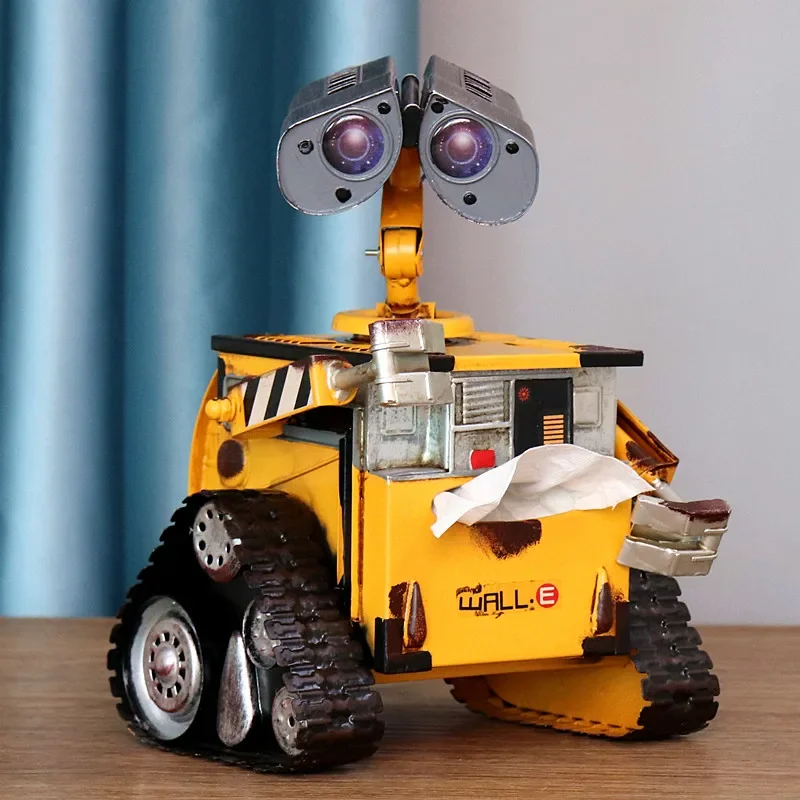 Disney Walle Toys WALL E Anime Robot Action Figure Model Metal Tissue box Piggy bank Toy Kid Birthday Gift for Collection Movie