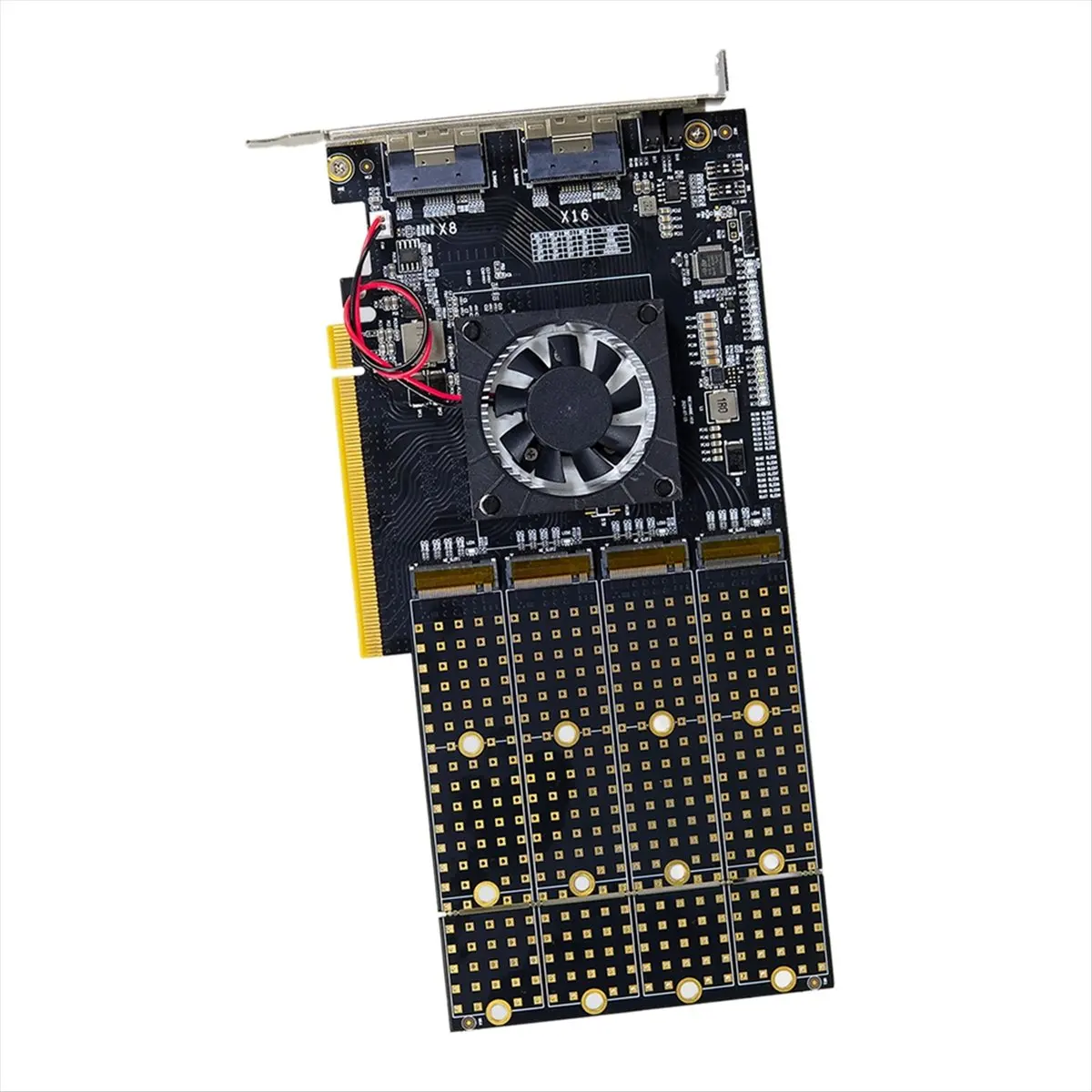 [VALUE PACK]PCIE 3.0 to M.2 NVME 4 Disk Expansion Card, PLX8749 Motherboard Free Split, for Graphics Card NVME U.2 Expansion
