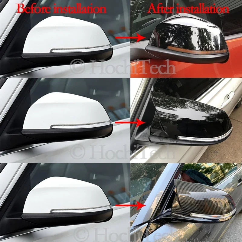 Carbon Fiber Car Rear View Mirror Cover Cap For Bmw F20 F22 F30 F31 F32 F33 F36 F34 F35 I3 I3s x1 Side Mirror Cover Trim