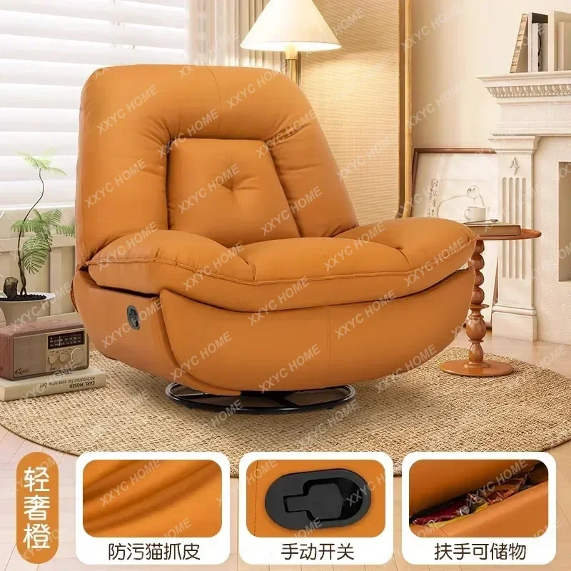 Sofá eléctrico inteligente, cabina de sofá multifuncional con espacio individual de primera clase, mecedora reclinable para sala de estar