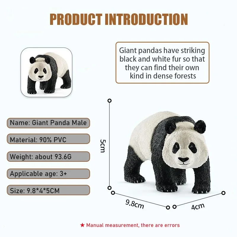 Juguetes de modelo de Panda de PVC, títere de mano de simulación, lindo Panda, decoración de escritorio, figuras de animales en miniatura, regalo de cumpleaños, balcón y oficina