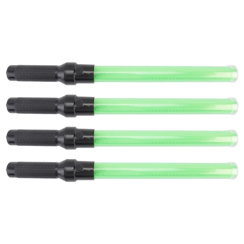 AT02-4Pack عصا المرور 54 سنتيمتر Led عصا التحكم في المرور عصا إضاءة السلامة مع 2 وسائط وامض عصا إشارة الخطيم الهوائية
