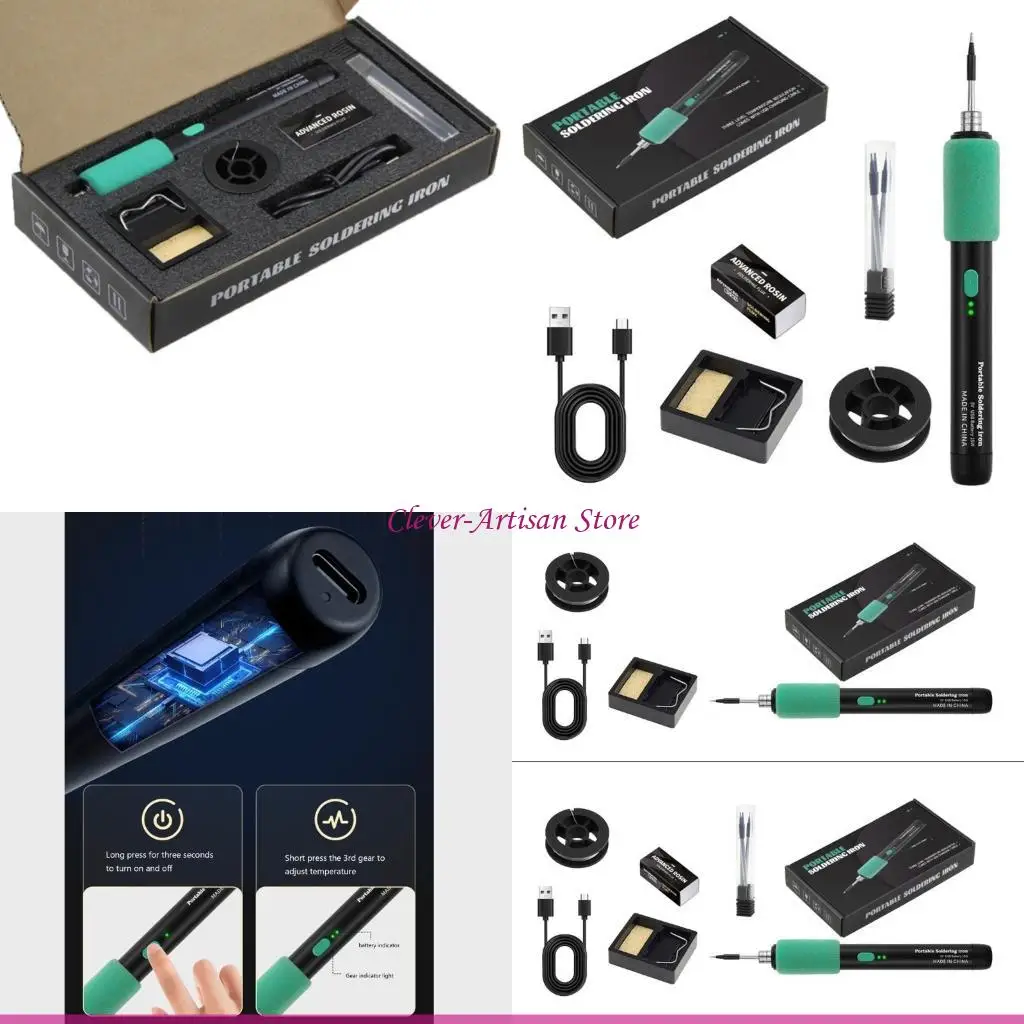 E06B Inaldo USB USB recargable pluma hierro soldadura con batería incorporada para soluciones electrónicas rápidas