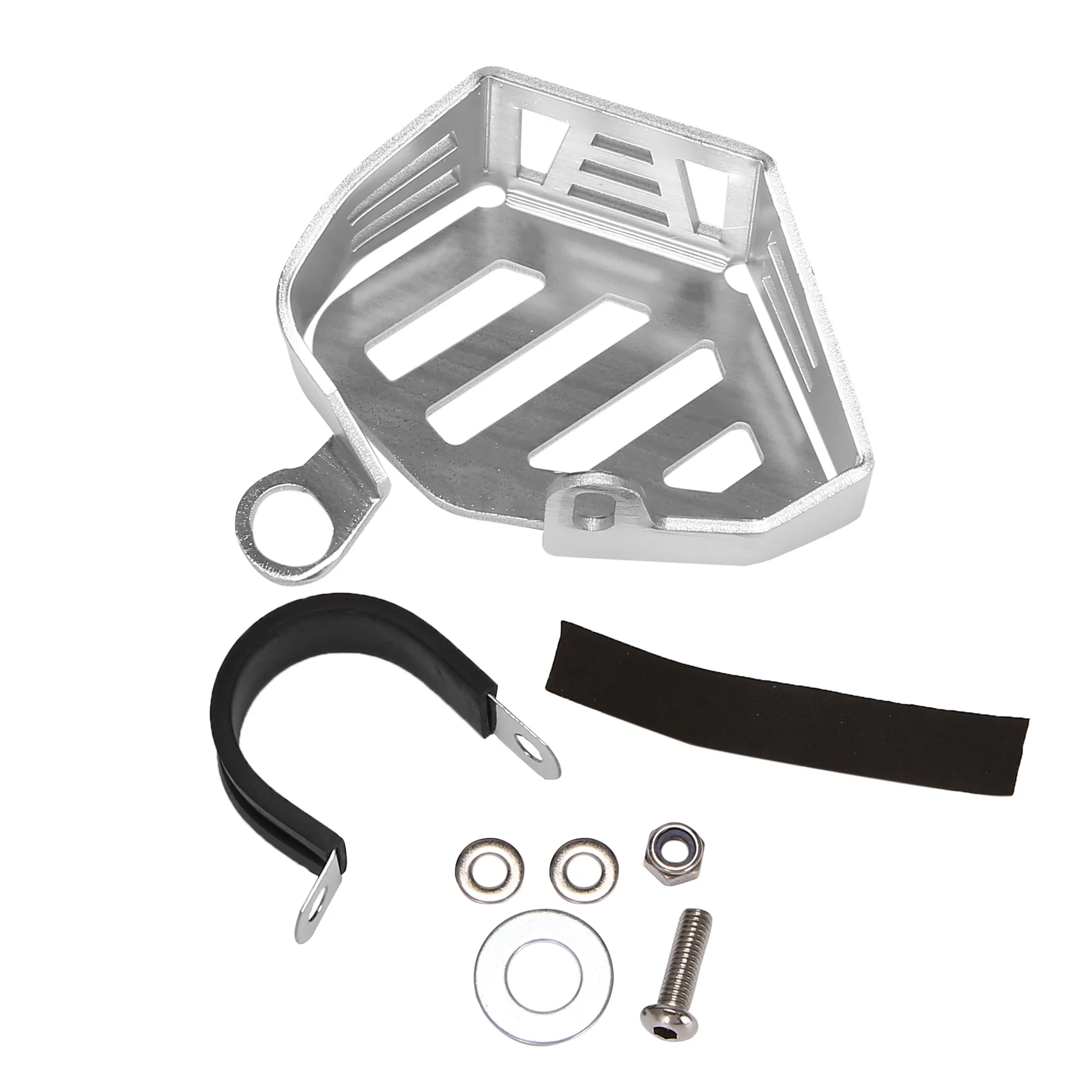 Silver Front Brake Reservoir Clutch Oil Cup Guard Protector Cover For-BMW R1200GS R1250GS Adv R Nine