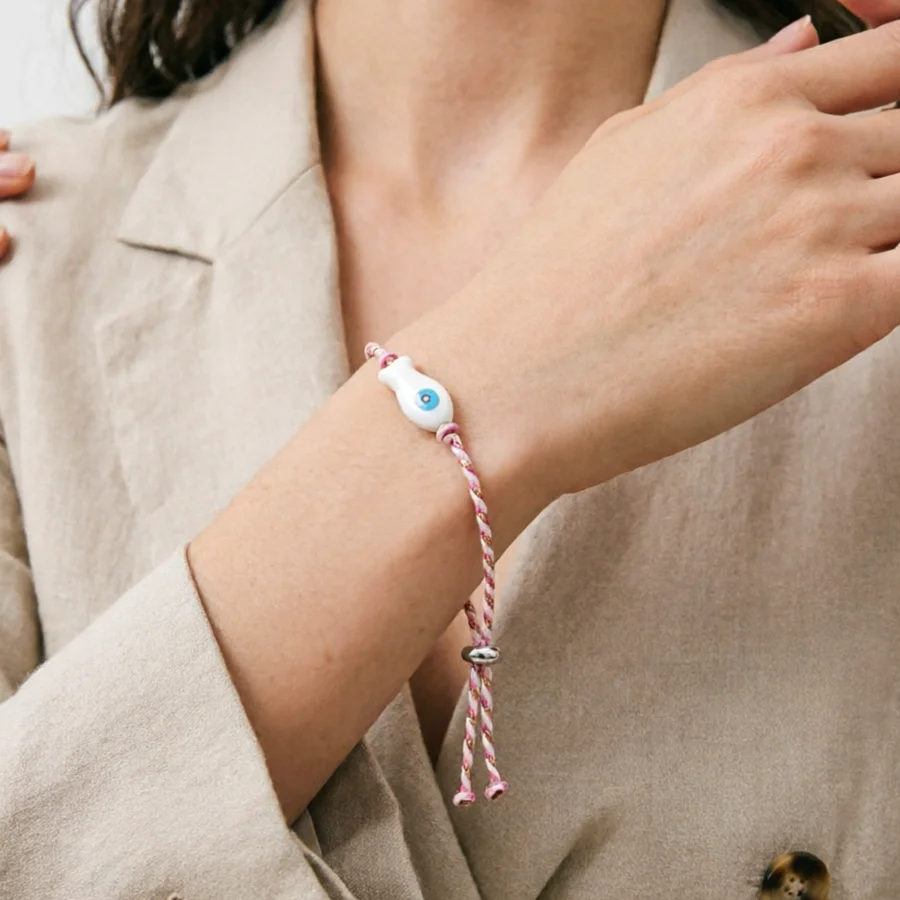Minimalist Ceramic Fish Thin String Bracelet Women Handmade Adjustable Leisure Daily Braslet Female Perfect Versatile Jewelry