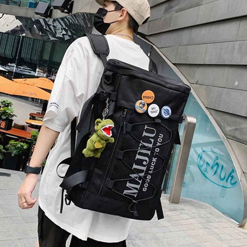 Bolsas de viaje de estilo Hip Hop para hombre y mujer, mochila deportiva de gran capacidad, resistente al agua, para fin de semana, tipo mensajero, 2024