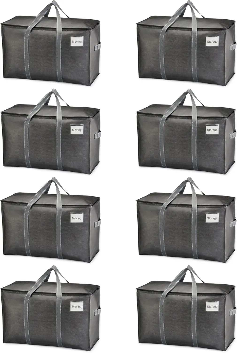 8 Pack Moving Bags, Moving Supplies, Moving Boxes, College Packing, Storage Boxes with Lids Alternative, Heavy Duty Totes