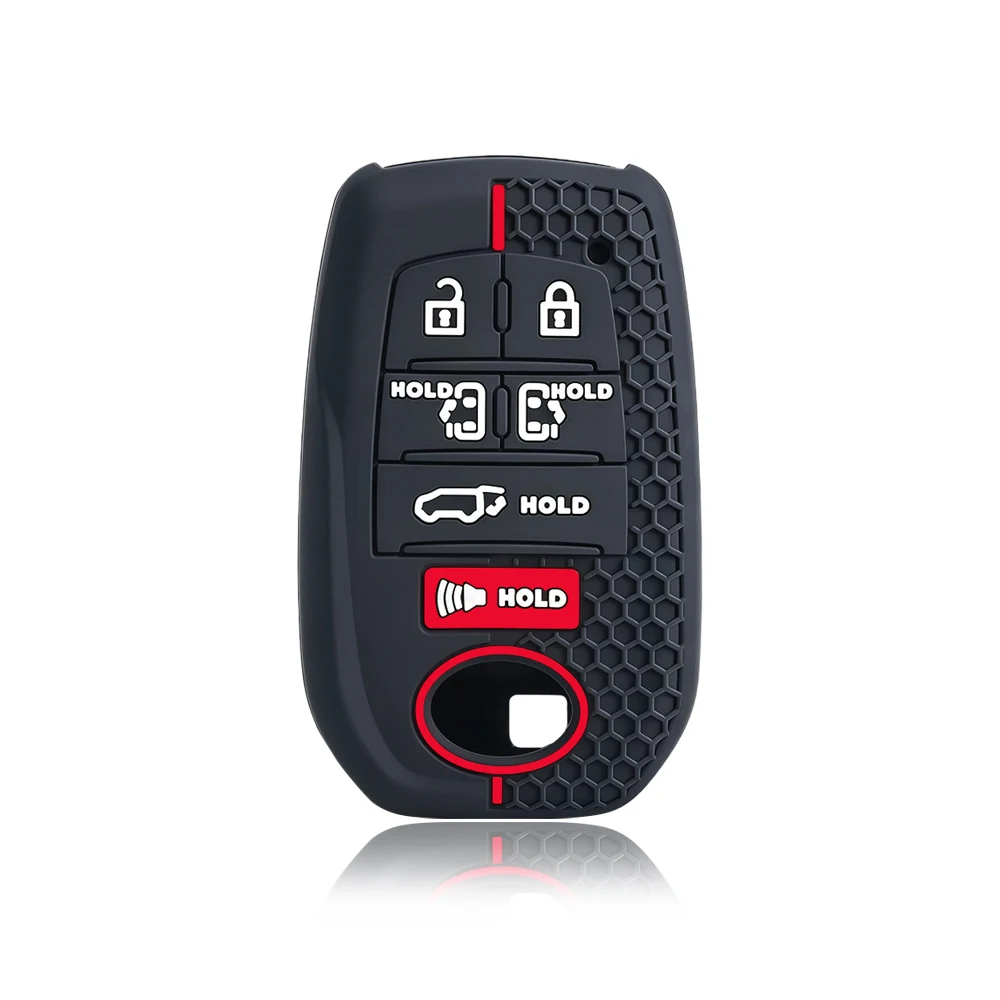 Silicone Car Remote Key Cover Case for TOYOTA Sienna RAV4 VENZA Mirai Hybrid Vehicles Alphard PREVIA Voxy 7 Buttons Accessories