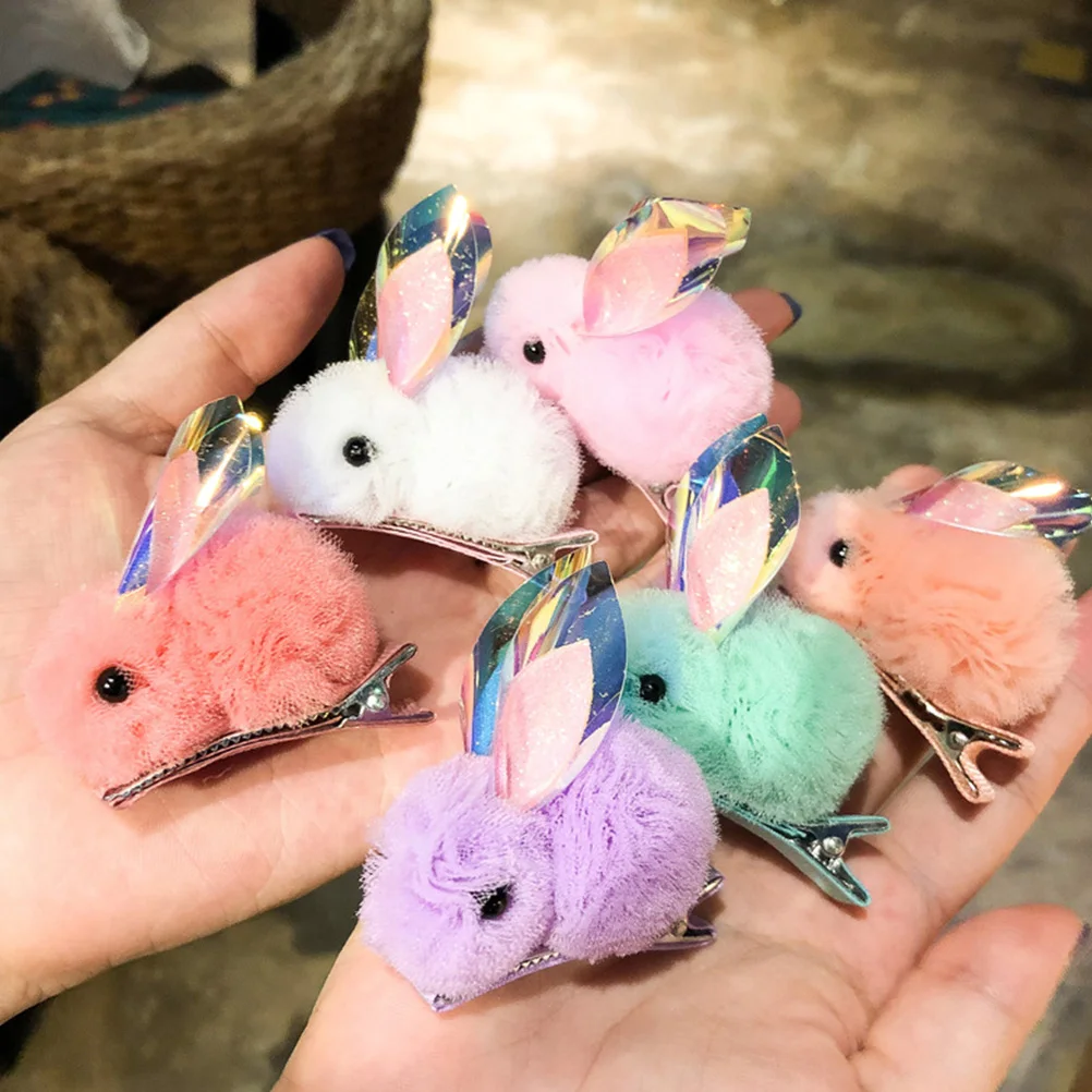 

Набор из 6 заколок-зайчиков из органзы: красивые заколки-зайчики для пасхальной вечеринки, аксессуары для волос