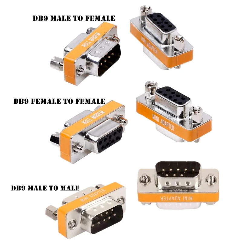 محول مودم فارغ من الذكور إلى الإناث ، كابل موصل مبدل صغير تسلسلي ، 9Pin ، Rs232 ، Rs232