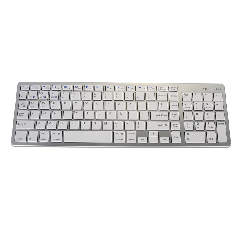 Ultra Slim Wireless Bluetooth Keyboard Compatible for Mac OS/iOS/iPad OS Rechargeable Keyboard for MacBook