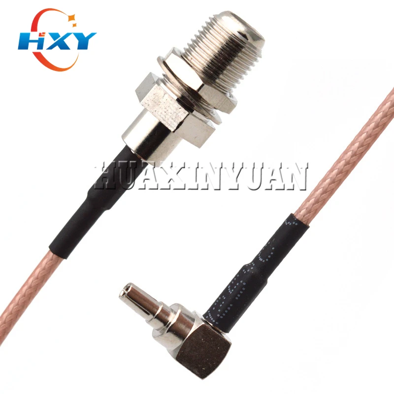 TS9J/CRC9JW to FK RF cable RG174 RG316 TS9 male bend to F female TS9J male bend to F female  full copper high frequency cable