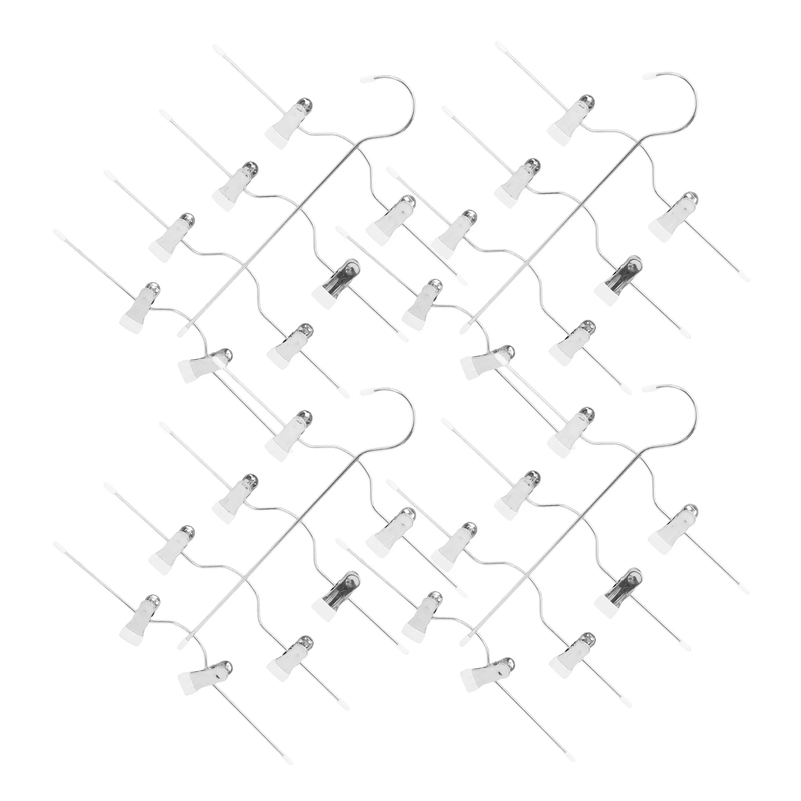 

4pcs Pants Hanger 4-Tier Clothes Hanger For Skirts Coats Closet Organizers Space Saving Anti-Slip Clips Hangers For Women
