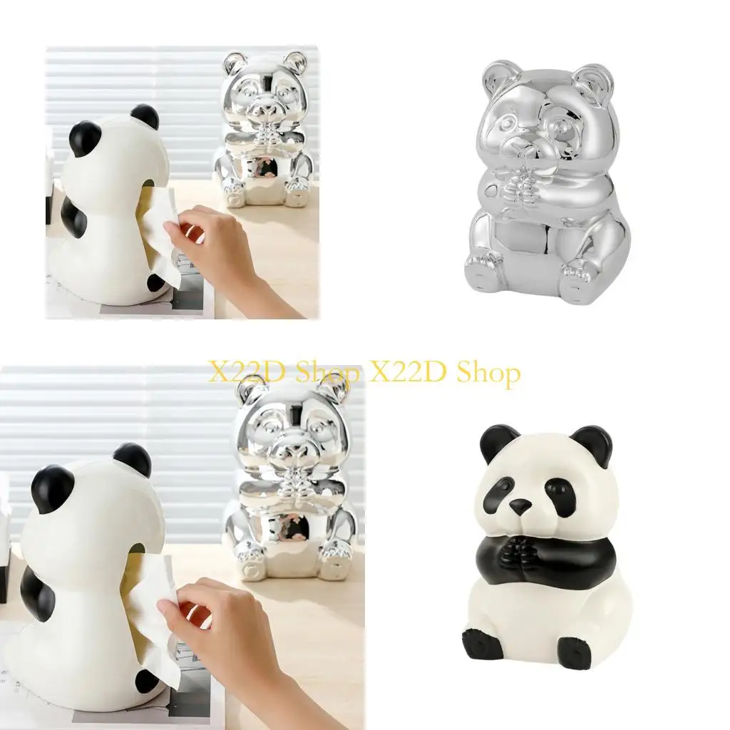 X22D Artistic Animal Pattern Tissue Holder Desk Bathroom Paper Storage Box