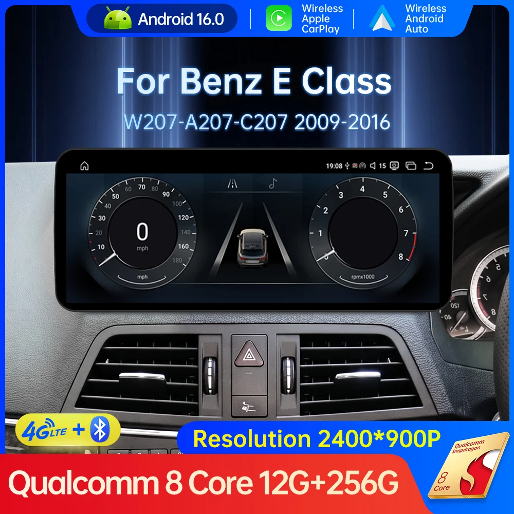 Wireless Auto Andorid 16 For Merdedes Benz E Class W207 A207 C207 2009 - 2016 Car Radio Multimedia GPS Navigation DSP Stereo BT