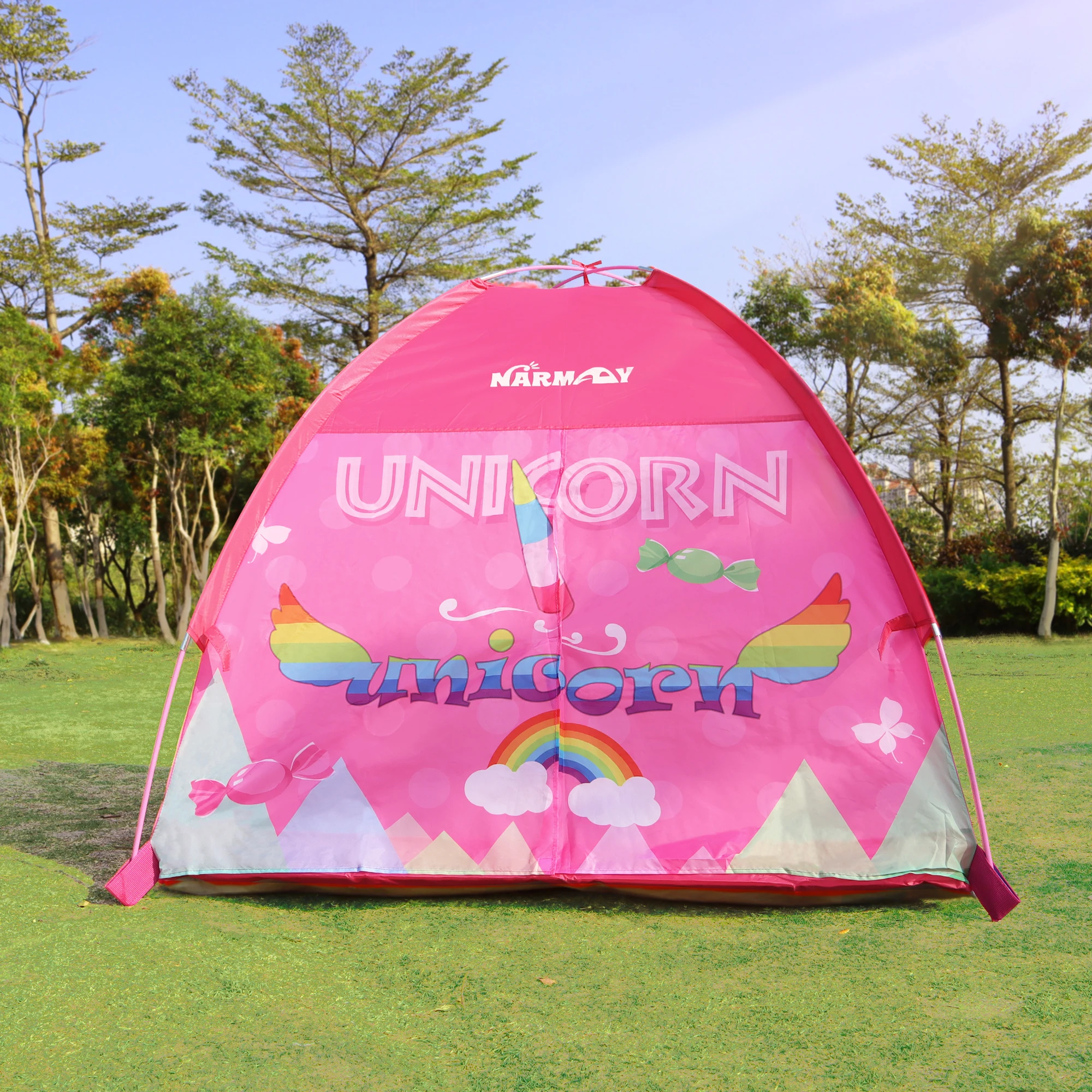 NARMAY Play Tent Unicorn Dome Tent for Kids Indoor / Outdoor Fun - 122 x 122 x 102 cm