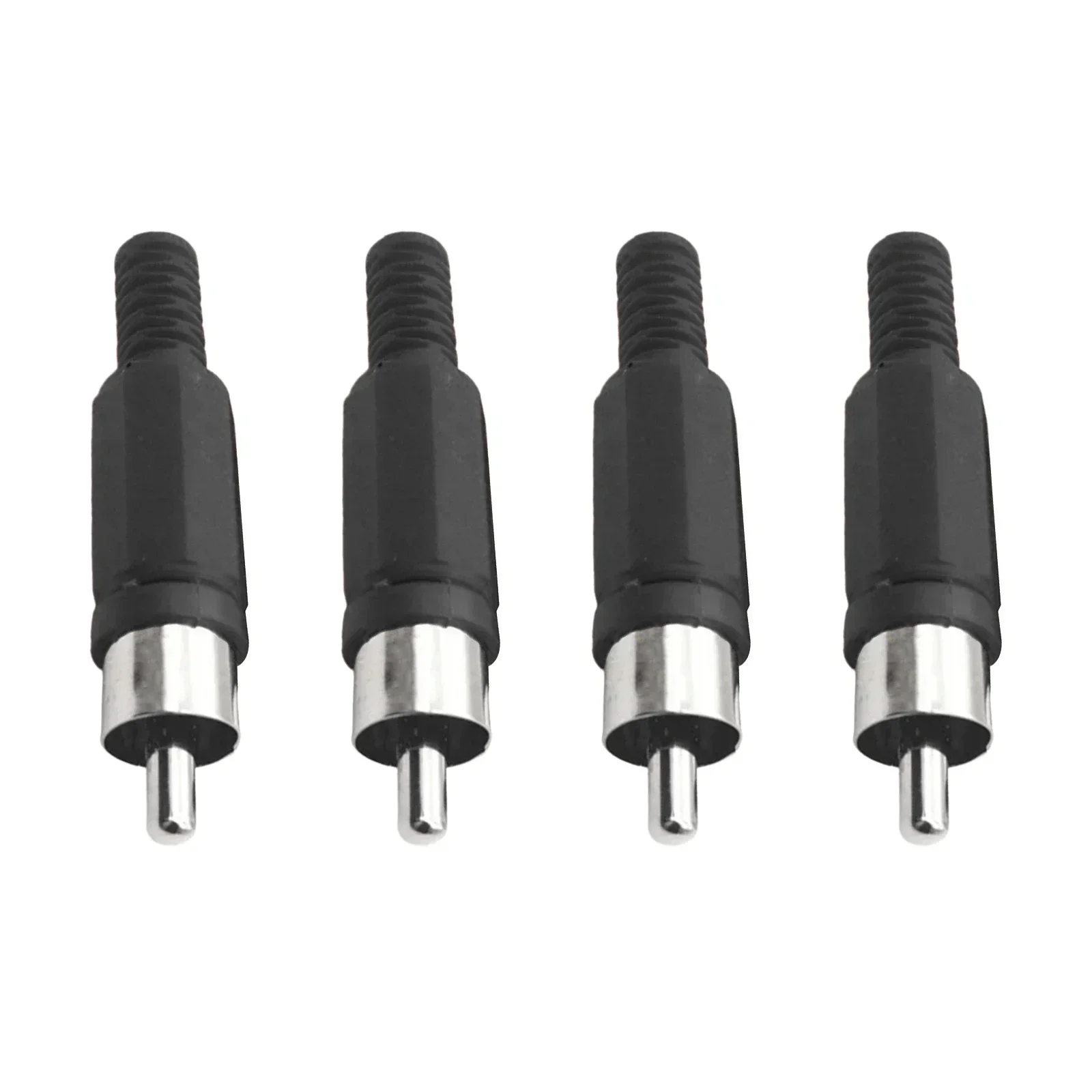 4pcs Plastic Audio Equipment Male Plug Kit Male Zinc Alloy Welding Connector Welding Type Speaker Equipment Parts