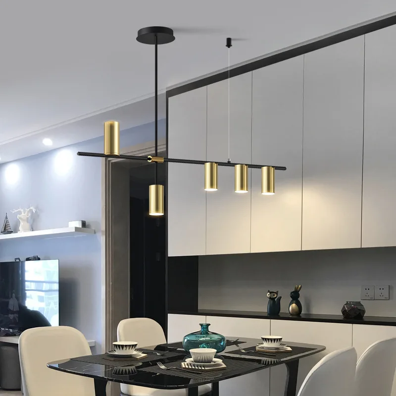 

Jane designer dining room chandelier light luxury Nordic strip table lamp three-headed dining room lamp bar lamp modern simple