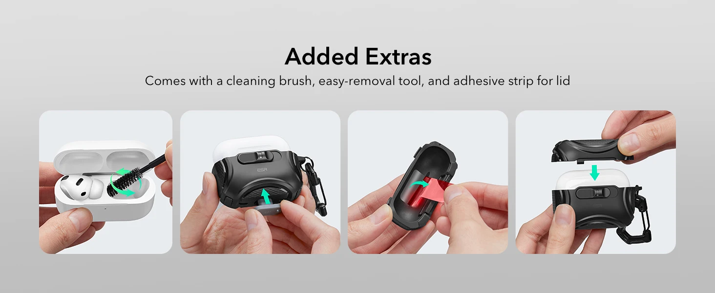 ESR für AirPods Pro 3 Hülle (2025) Sichere FlickLock Ultimate Kopfhörerhülle für AirPods Pro 2./1. Gen & Airpod 4/5 (2024/2026) – Detail 11