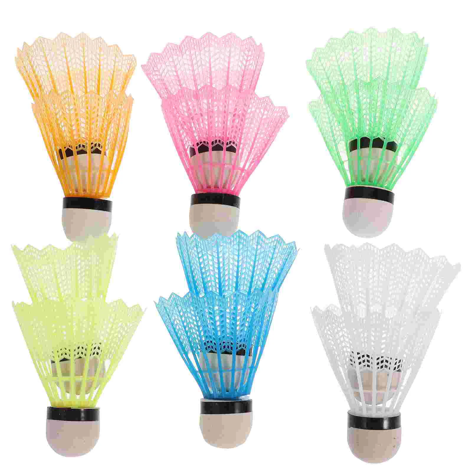 12Pcs Nylon Shuttlecocks Training Plastic Badminton with Great Stability and Durability for Sports