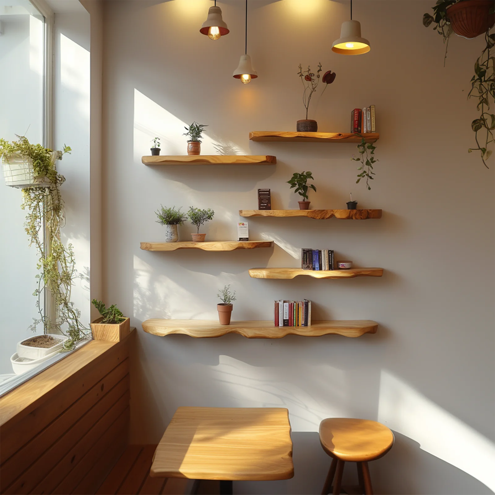 

Log rack solid wood board rack wall solid wood wall hanging baffle