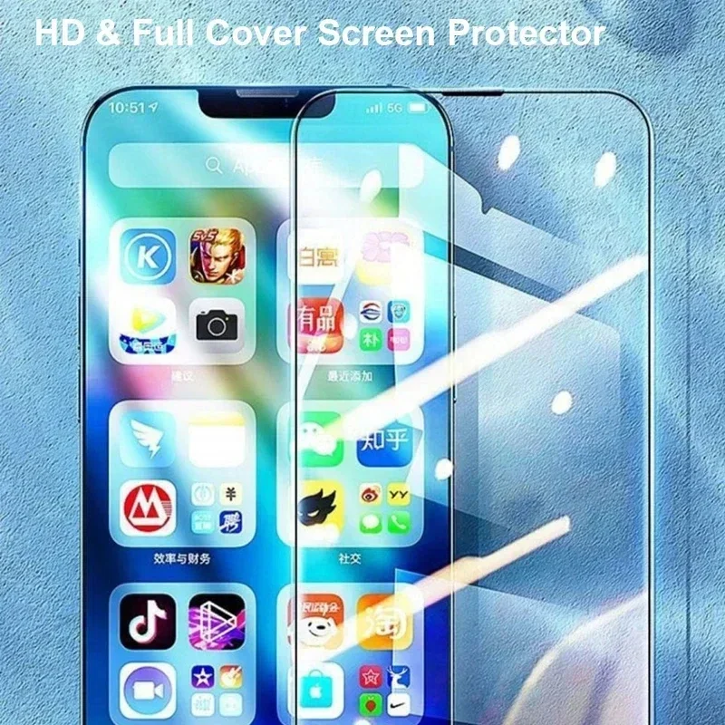 2PCS 8K Dust Free Glass For Xiaomi Redmi Note 13 12 11 Pro Plus 5G Screen Protector For Redmi 13C HD Oleophobic Coating Glass