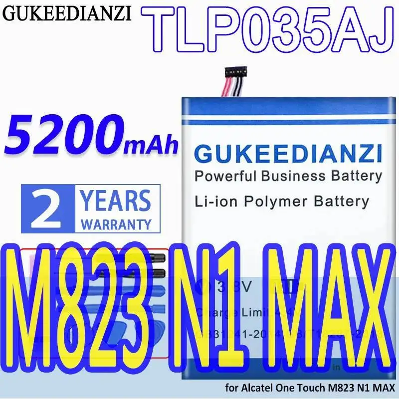 

5200Mah For Alcatel One Touch M823 N1 Max Environmentally Friendly Reliable Power TLP035AJ Mobile Phone Battery