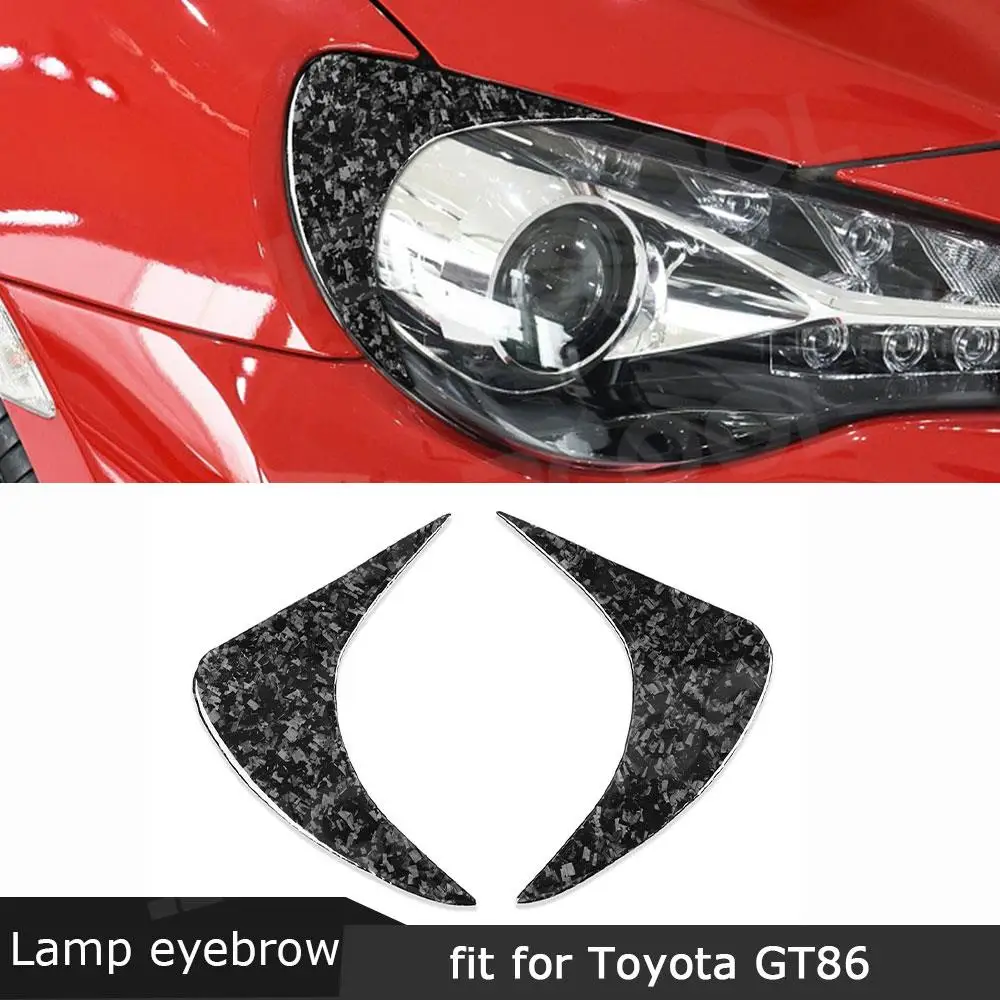 

Front Bumper Eyelids For Toyota GT 86 2013-2020 Forged Carbon Fiber Eyebrow Headlight Covers Car Styling