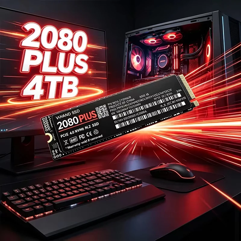 2080 PLUS PCIe4.0 M.2 2280 NVMe SSD, SSD interno de alta velocidade, disponível em 500 GB, 1 TB, 2 TB e 4 TB, para PS5, portátil, computador de mesa e jogos.