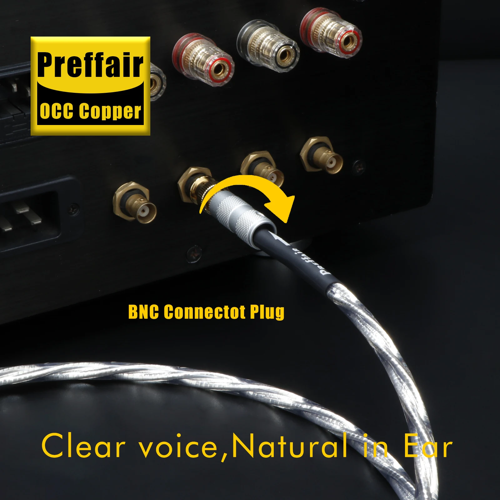 

Коаксиальный цифровой балансный кабель Preffair X437 110 Ом BNC75 с позолоченными контактами для усилителя аудиосигнала