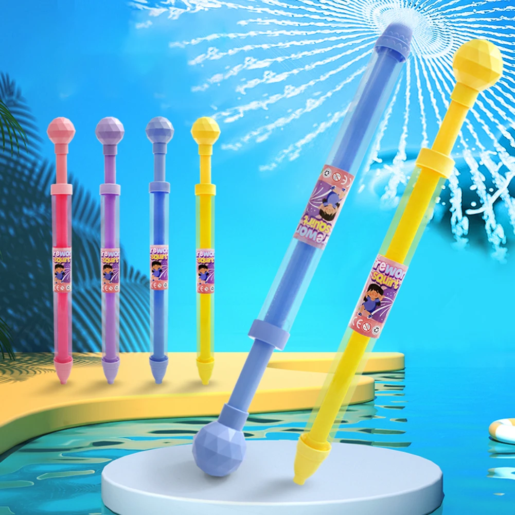 4PCS Fireworks Spray Toy Pull-Back Water Gun Outdoor Splash Games for Pool Lawn Activities Kid Summer Interactive Beach Gift