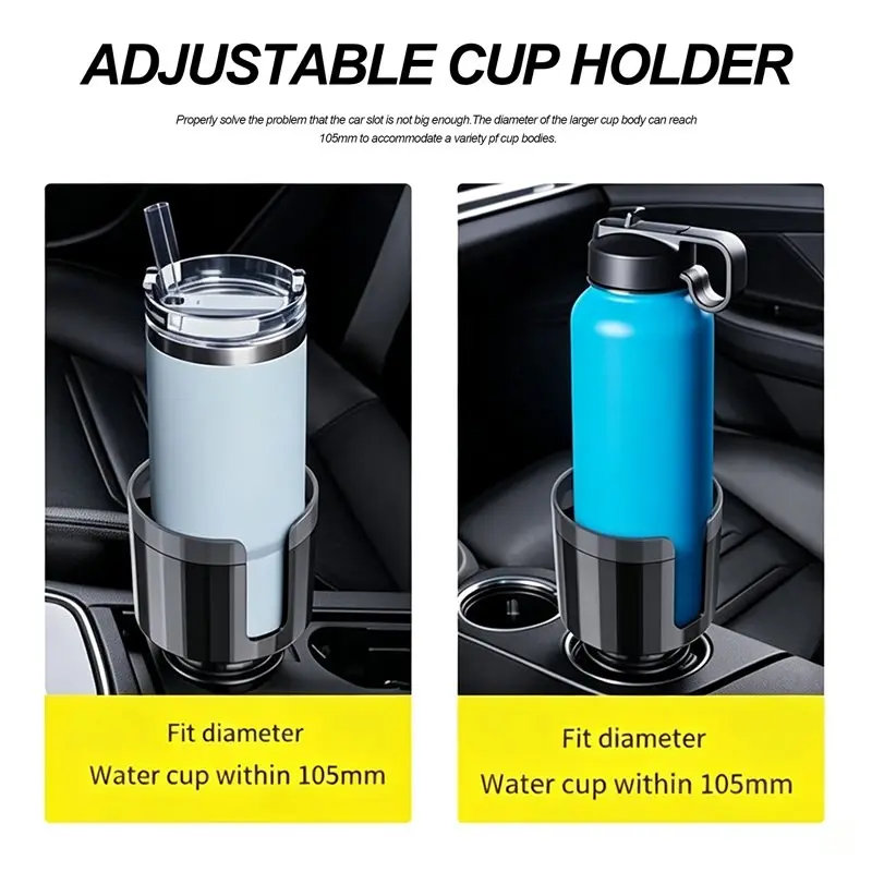 【Price Drop !!】-1 Piece Upgraded Extender Cup Holder With Offset Option Adjustable Car Cup Holder Expander For Car