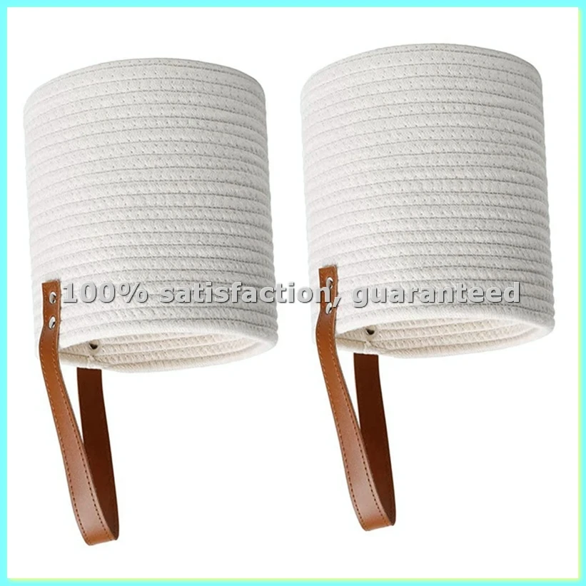 

2pack Wall Mounted Baskets Wicker Storage Baskets Cotton Fabric Hanging for Flower Home Decor-AD23