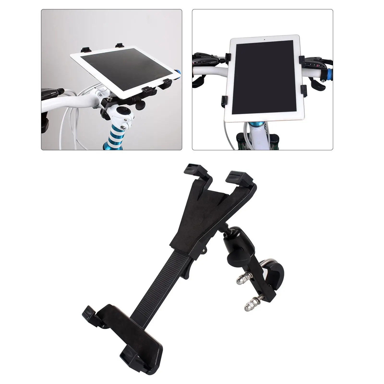 7-10 بوصة دراجة هوائية جبلية حامل لوحي حامل 360 درجة الدورية لتحديد المواقع حامل ركوب الملحقات لممارسة الدراجة الصالة الرياضية مفرغة #3