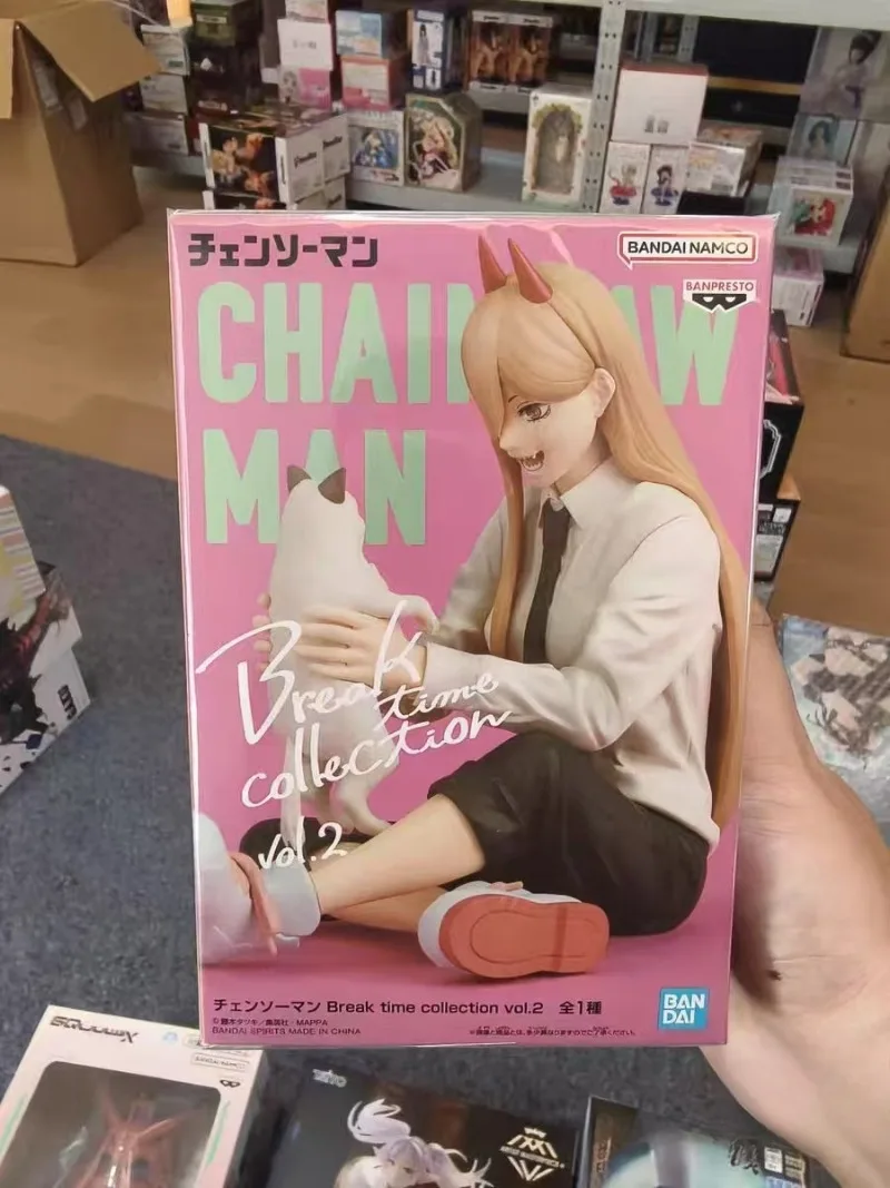 

In Stock Original Bandai Banpresto Break Time Collection Vol 2 Chainsaw Man Power Anime Action Figures Model Toys Ornament Gifts