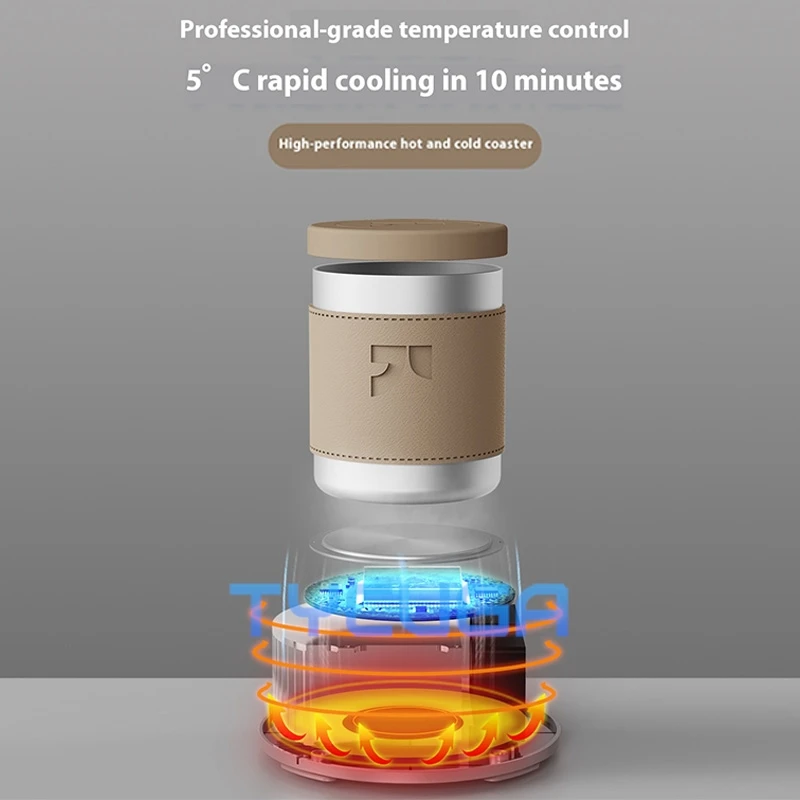 Schnelle Kühlung Tasse Matte Große Kapazität Heizung Kleine Büro Mobile Getränke Kühler Kühler Heiß Kalt Dual Modus Temperatur Control