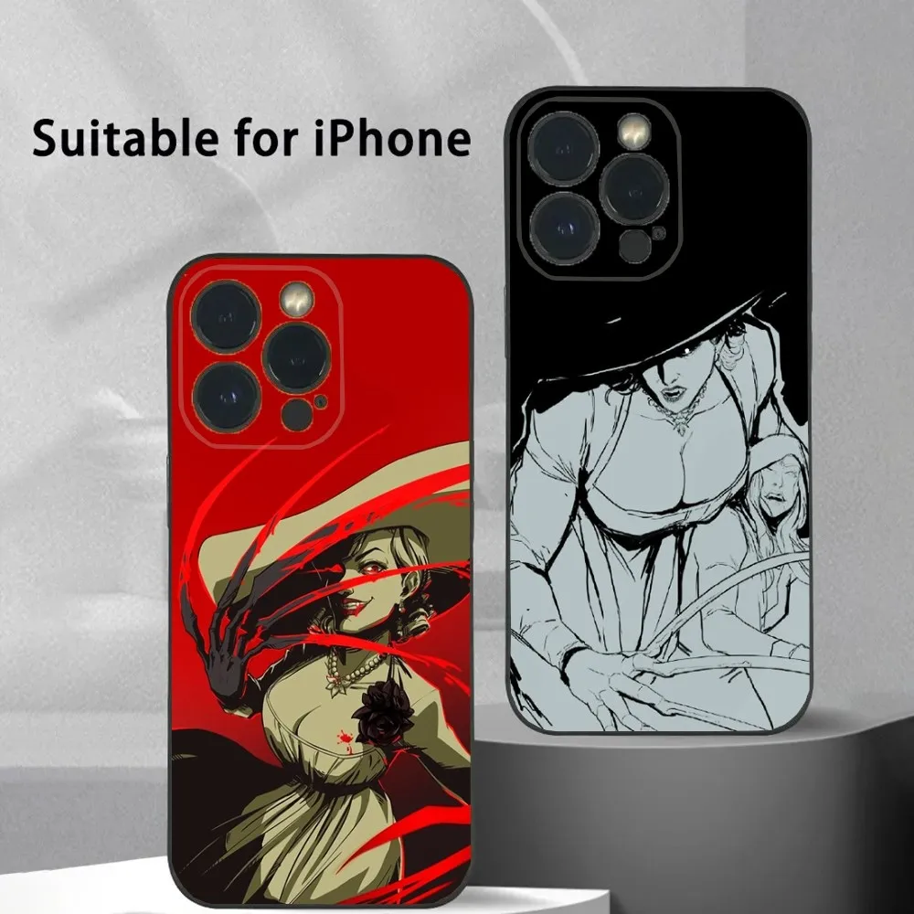 

Game R-Resident-Evil Village Phone Case For iPhone 16 15 14 13 12 11 Plus,Pro Max,XS,X,XR,SE,Mini,8,7 Soft Silicone Black Cover