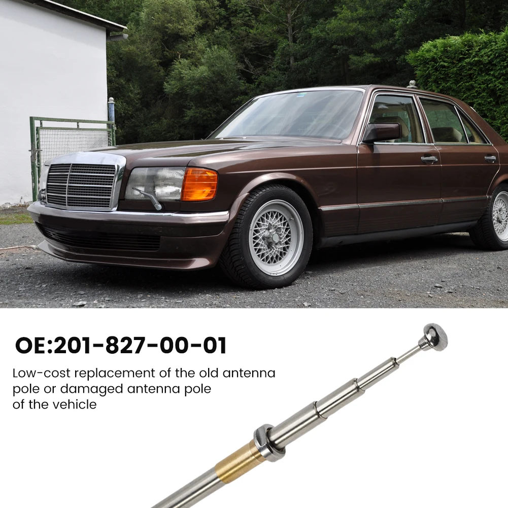 

Car Power Antenna Mast Replacement For Mercedes-Benz W124 W126 W201 C107 R107 72-91 Power Antenna Replacement Mast Accessories