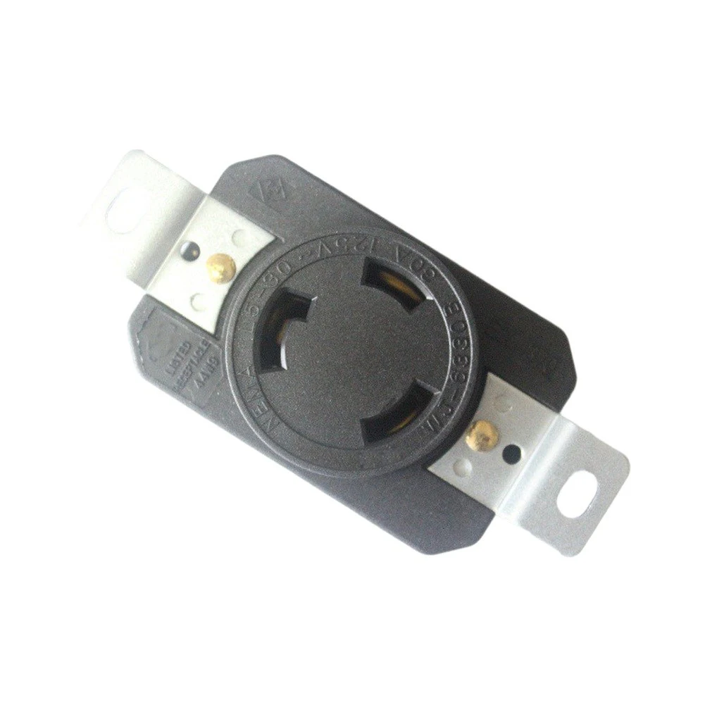 L5-30R 30A 125V Industrial Grade Socket L5 Series Three Hole Stripping Receptacle ABS for Tool Power Supply L5-30R
