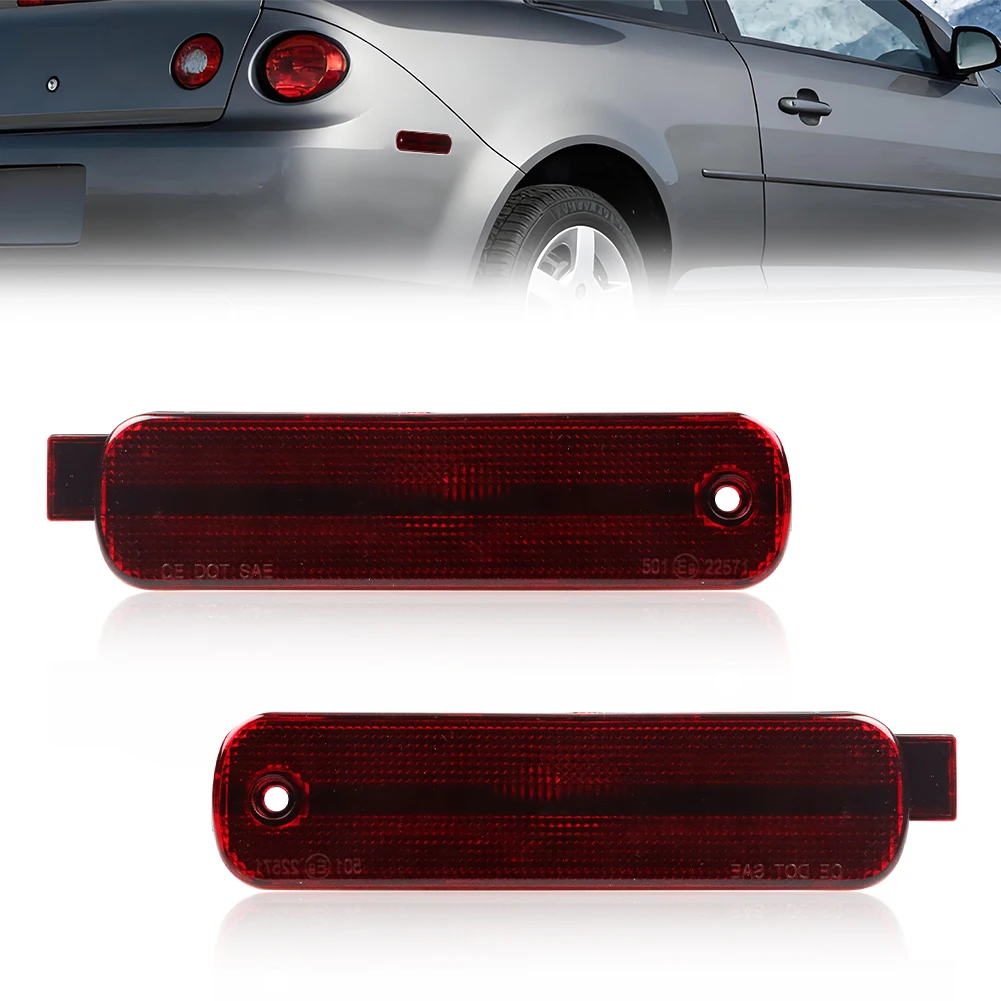 

2PCS Rear Side Marker Light Fender Light Reflector Cover For 2005 2006 2007 2008 2009 2010 Chevrolet Cobalt 2007-2010 Pontiac G5