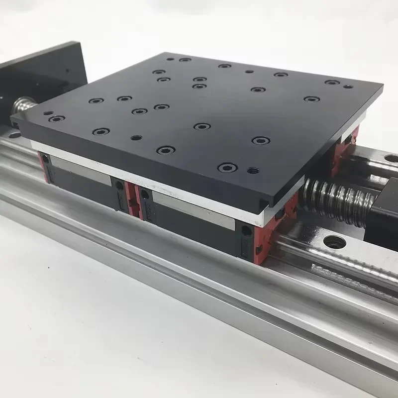 150mm Double Linear Guide Heavy Duty Linear Ballscrew Sliding Table SFU1605/2005/2010 X Y Z Axis Stage Linear Actuator 4*HGR15