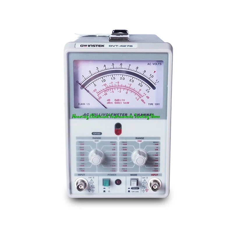 Fast arrival GWINSTEK  GVT-417B/GVT-427B dual-channel analog AC millivoltmeter 10Hz-1MHz,300uV-100V